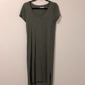 Madewell midi green cotton dress
